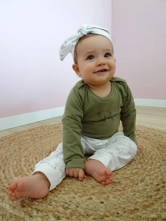 CuteLY KOALA PRINT Baby Longsleeve/Shirt  Khaki/Groen