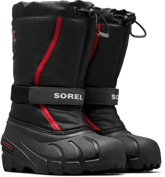 Sorel YOUTH FLURRY™ BOOT Youth Unisex Snowboots - Black, Bright Red - Maat 34