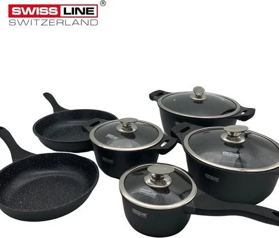 Swiss Line Switzerland - 10-delige Pannenset - ZWART