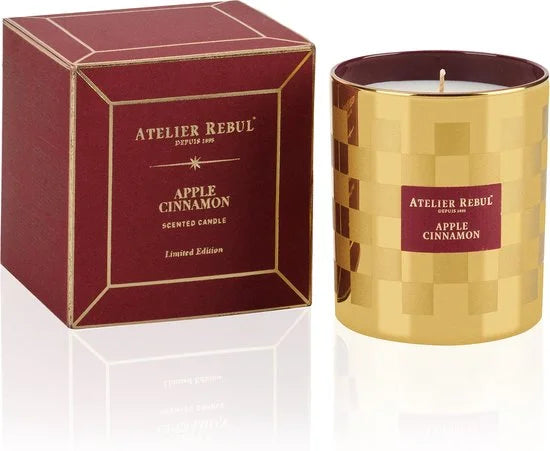 Atelier Rebul Apple Cinnamon Geurkaars - 210 g - Fruitige & Kruidige Geur