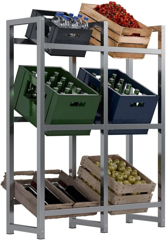CLP Stack Krattenrek - Zwaar - roestvrij staal 116x91x31 cm