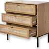 CALICOSY - Dressoir met 3 lades gevel rotan 80x39x79cm