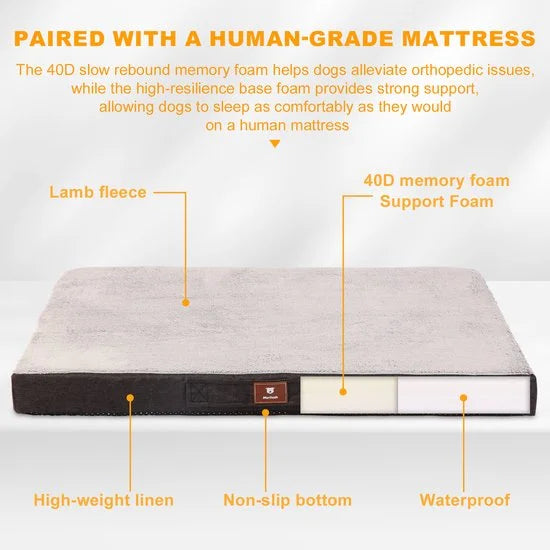 Meritosh Luxe Orthopedisch Hondenkussen - Hondenmand - M - 76 x 51 cm