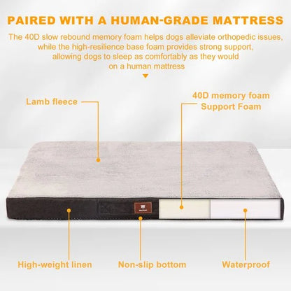 Meritosh Luxe Orthopedisch Hondenkussen - Hondenmand - M - 76 x 51 cm