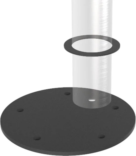 Cavus Furniture Mount Black - Montageplaat voor Cavus 60 MM Kolom – Zwart staal