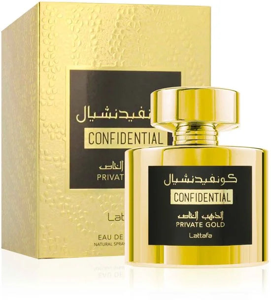 Lattafa - Confidential private gold eau de parfum 100ml