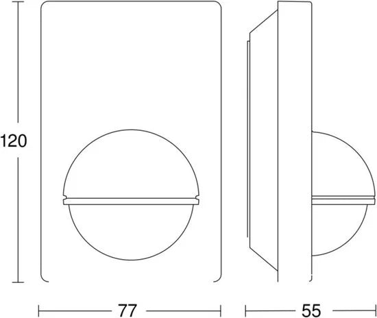 Steinel 180-2 LED PIR Bewegingsmelder/Sensor - Opbouw - Waterdicht IP54 - Zwart