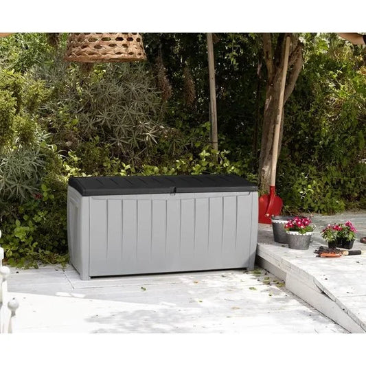 Keter Novel Opbergbox - 340L - 124x55x62.5cm - Grijs