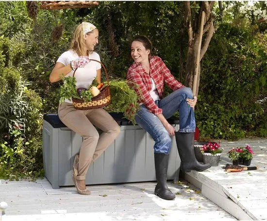 Keter Novel Opbergbox - 340L - 124x55x62.5cm - Grijs