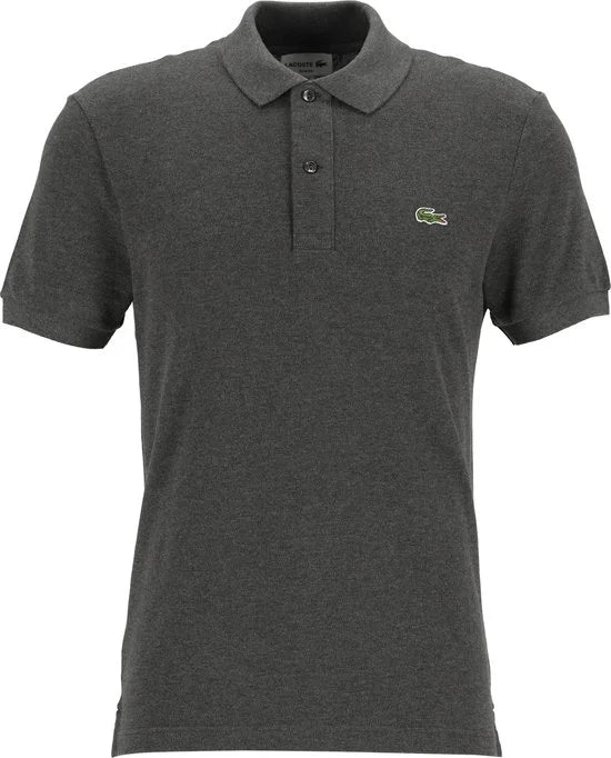 Lacoste Slim Fit polo - donkergrijs melange