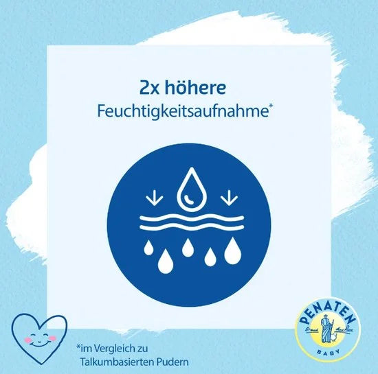 Natuurlijk babypoeder met aloë vera en vitaminen - 1 x 100 g - Beschermt de gevoelige huid - Vochtopnemend en houdt de huid droog - 99