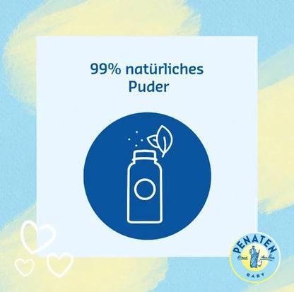 Natuurlijk babypoeder met aloë vera en vitaminen - 1 x 100 g - Beschermt de gevoelige huid - Vochtopnemend en houdt de huid droog - 99