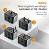 Drivv. Universele Wereldstekker - 2x USB & 3x USB C Fast Charge - Reisstekker Amerika / Engeland / UK / Canada / Thailand / Afrika/ Japan / Mexico /