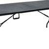 ERRO Vouwtafel - Campingtafel - inklapbare tafel - plooitafel - klaptafel met houtlook - 180x74cm - zwart