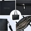 Eleganci - Dames Handtas - shopper - geschikt voor A4 - met extra lange riem - zwart - Ideaal voor school- of werktas.