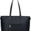 Eleganci - Dames Handtas - shopper - geschikt voor A4 - met extra lange riem - zwart - Ideaal voor school- of werktas.