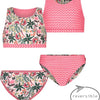 Just Beach - Reversible bikini tropical - Tropical Palm - Maat 122-128