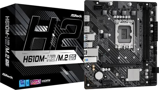 Asrock H610M-H2/M.2 D5 Intel H610 LGA 1700 micro ATX