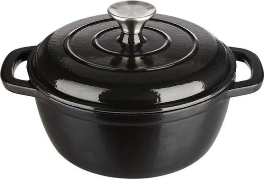 Silvercrest Gietijzeren Braadpan - Inhoud: ca. 2,8 L - Temperatuurbestendig: tot 240 °C - Zwart - Ideaal voor sappig bakken, braden, stoven en smoren