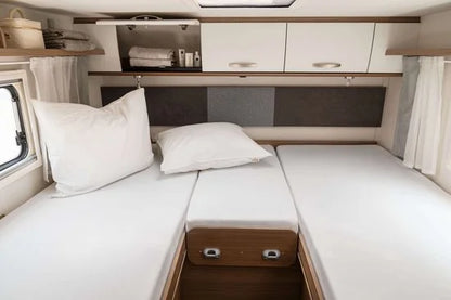 Travel Textiles Jersey Hoeslakens - Hoeslaken - Voor Caravans en Campers - Lengtebedden - Premium Lakens - Reisbenodigdheden - 100% Katoen - 3 Stuks