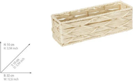 Langwerpige opbergmand, 32 x 10 x 10 cm, Vabriano, WENKO