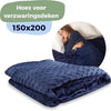 Universele 4 Seizoenen HOES Verzwaringsdeken - 150 x 200cm - Bamboe & Minky Dot - Weighted Blanket Cover - Duvet Deken - Dekbedovertrek