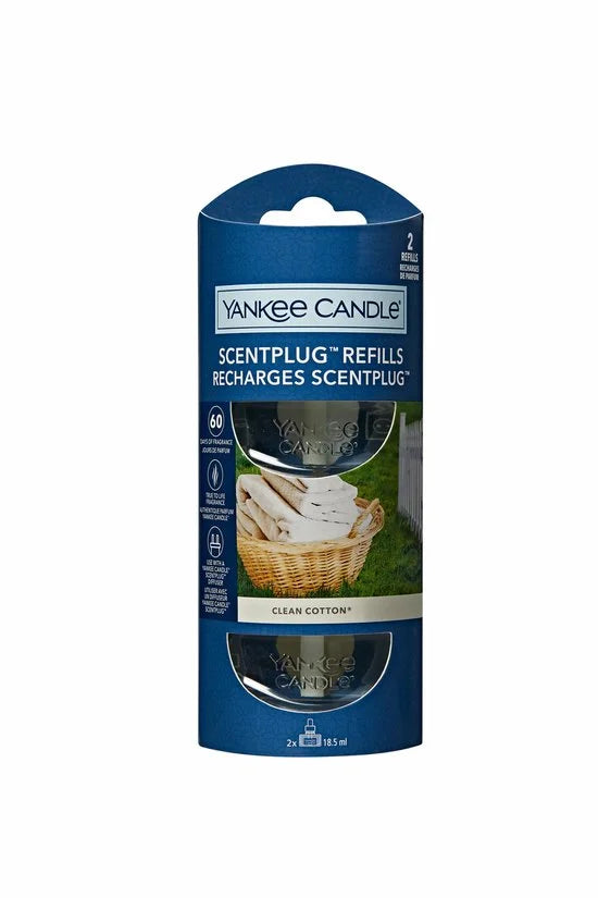 Yankee Candle Clean Cotton Refill napełnienie do elektrycznego dyfuzora 2x18,5 ml