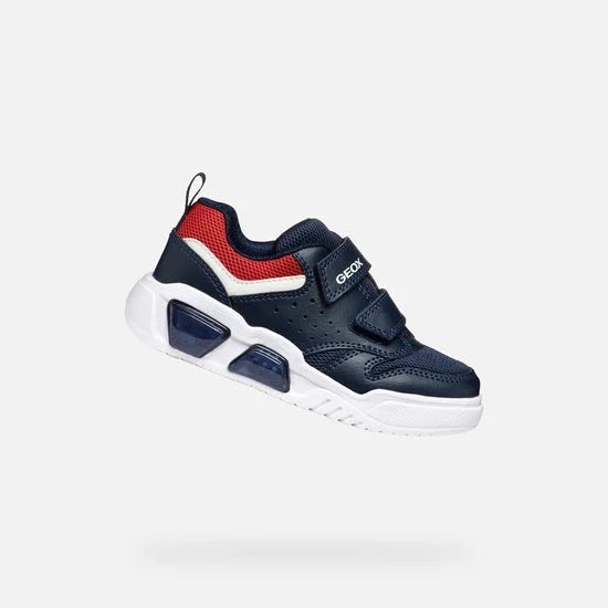 GEOX ILLUMINUS TIENERS Sneakers - MARINEBLAUW/ROOD - Maat 29