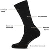 Basset Casual - Merino Wol Sokken - Warme Sokken - Maat 39/42 - Antraciet