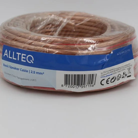 Luidspreker kabel - 2.5mm² - 10 meter - Op rol -