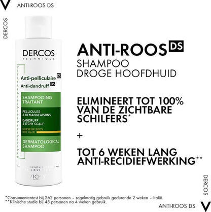 Vichy Dercos Technique Anti-Roos DS Shampoo - Droog Haar - Seleniumdisulfide en Salicylzuur - 200ml