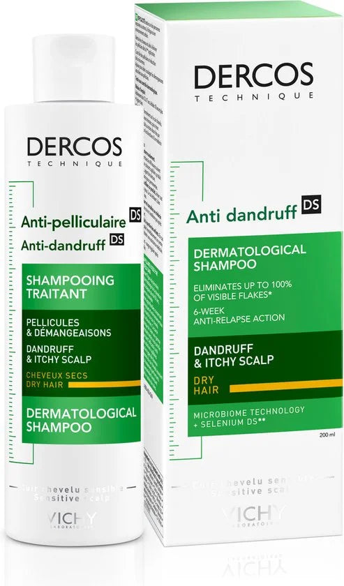 Vichy Dercos Technique Anti-Roos DS Shampoo - Droog Haar - Seleniumdisulfide en Salicylzuur - 200ml