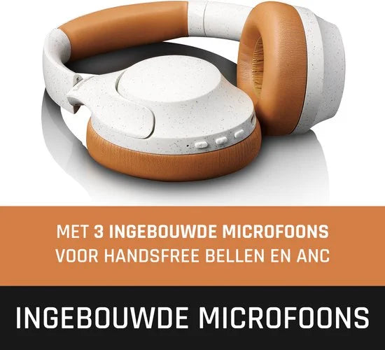 Lenco HPB-830GY - Draadloze over-ear Koptelefoon met Noise Cancelling - Grijs