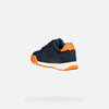 GEOX RANN-E JONGENS Sneakers - MARINEBLAUW/ORANJE - Maat 34