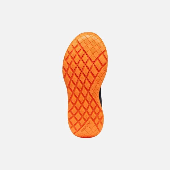 GEOX RANN-E JONGENS Sneakers - MARINEBLAUW/ORANJE - Maat 34