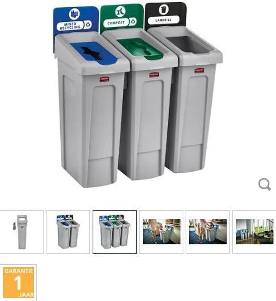 Slim Jim Recycling Station Startset - Rubbermaid DY107
