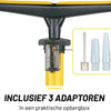 Dunlop Fietspomp met Drukmeter - Fiets Pomp voor Dunlop, Schrader en Frans Ventiel - Staande Pomp Incl. Adaptoren voor Waterspeelgoed en Ballen