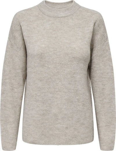 Only Trui Onlcamilla O-neck L/s Pullover Noos 15277080 Pumice Stone/melange Dames Maat - XS