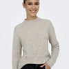 Only Trui Onlcamilla O-neck L/s Pullover Noos 15277080 Pumice Stone/melange Dames Maat - XS