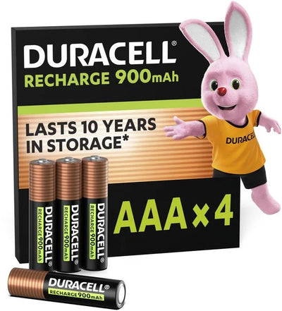 Duracell Oplaadbare AAA batterijen - 900 mAh NiMH - 4 stuks