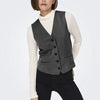 Only Gilet Onliris-hattie Waistcoat Tlr Noos 15331287 Dark Grey Melange Dames Maat - 40