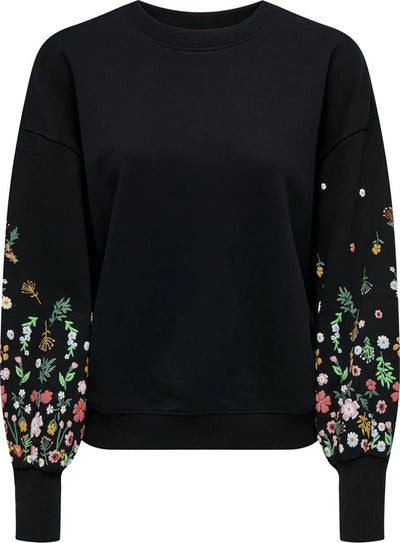 Only Brooke Round Neck Flower Sweater Dames - Maat S
