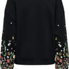 Only Brooke Round Neck Flower Sweater Dames - Maat S