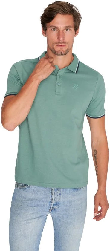 Mario Russo Polo shirt Edward - Polo Shirt Heren - Poloshirts heren - Katoen - Mid Groen