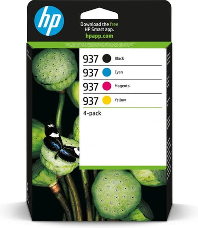 HP Inktcartridge 937 Origineel 4-pack Zwart, Cyaan, Magenta, Geel 6C400NE