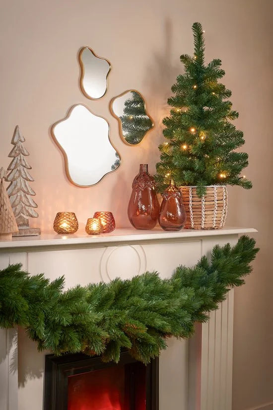 Black Box Trees Norton Kunstkerstboom in Pot met LED Verlichting - H90 x Ø50 cm - Groen