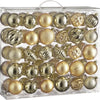 Christmas Baubles Set - 60 Pieces - Ø7 cm - Unbreakable - Champagne