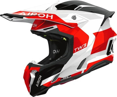Airoh Twist 3.0 crosshelm Fancy glans zwart wit rood XL