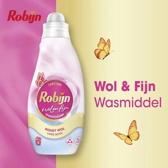 3 x Robijn Specials - Wol & Fijn - Vloeibaar Wasmiddel - 18 Wasbeurten - Grootverpakking - Wasmiddel Wol En Zijde - Fijne Was Beschermers - Slijtagev