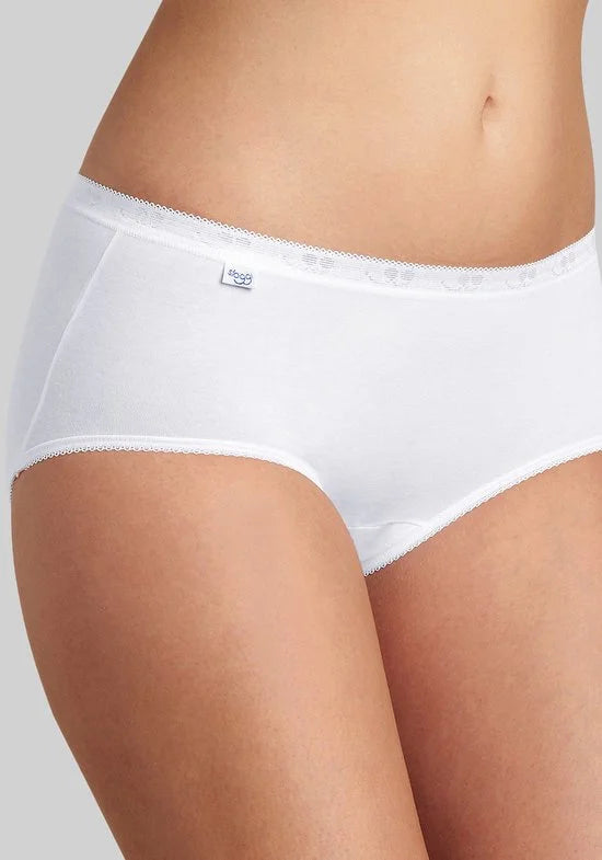 sloggi Basic+ Dames Midi slip - 4-pack - Wit - Maat 42